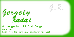 gergely radai business card